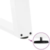 Kavos staliuko kojelės, 2 vnt., baltos, 30x(30-31) cm, plienas, U formos