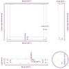 Kavos staliuko kojelės, 2 vnt., baltos, 50x(42-43) cm, plienas, U formos