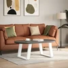 Kavos staliuko kojelės, 2 vnt., baltos, 70x(42-43) cm, plienas, U formos