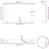 Kavos staliuko kojelės, 2 vnt., baltos, 50x(30-31) cm, plienas, U formos