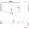 Kavos staliuko kojelės, 2 vnt., baltos, 70x(30-31) cm, plienas, U formos