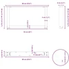 Kavos staliuko kojelės, 2 vnt., baltos, 60x(30-31) cm, plienas, U formos