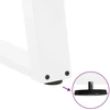 Kavos staliuko kojelės, 2 vnt., baltos, 40x(30-31) cm, plienas, U formos