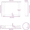 Kavos staliuko kojelės, 2 vnt., baltos, 30x(30-31) cm, plienas, U formos