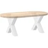 Kavos staliuko kojelės, 2 vnt., baltos, 60x(42-43) cm, plienas, X formos