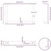 Kavos staliuko kojelės, 2 vnt., baltos, 50x(30-31) cm, plienas, U formos