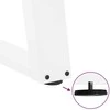 Kavos staliuko kojelės, 2 vnt., baltos, 50x(30-31) cm, plienas, U formos