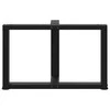 Kavos staliuko kojelės, 2 vnt., juodos, 60x25x(42-43) cm, plienas