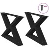 Kavos staliuko kojelės, 2 vnt., juodos, 60x(30-31,3) cm, plienas