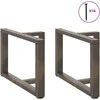 Kavos staliuko kojelės, 2 vnt., juodos, 70x25x(42-43) cm, plienas