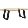 Kavos staliuko kojelės, U formos, 2 vnt., juoda, 70x(42-43) cm