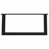 Kavos staliuko kojelės, U formos, 2 vnt., juoda, 70x(30-31)cm