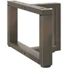 Kavos staliuko kojelės, 2 vnt., juodos, 40x25x(30-31) cm, plienas, T formos