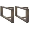 Kavos staliuko kojelės, 2 vnt., juodos, 60x25x(30-31) cm, plienas