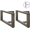 Kavos staliuko kojelės, 2 vnt., juodos, 60x25x(30-31) cm, plienas