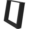 Kavos staliuko kojelės, U formos, 2 vnt., juoda, 60x(42-43) cm
