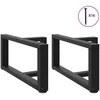 Kavos staliuko kojelės, 2 vnt., juodos, 60x25x(30-31) cm, plienas