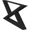 Kavos staliuko kojelės, 2 vnt., juodos, 70x(30-31,3) cm, plienas