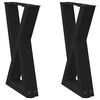 Kavos staliuko kojelės, 2 vnt., juodos, 28x(42-43,3) cm, plienas