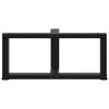 Kavos staliuko kojelės, 2 vnt., juodos, 60x25x(30-31) cm, plienas
