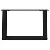 Kavos staliuko kojelės, U formos, 2 vnt., juoda, 50x(30-31)cm