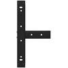 Kavos staliuko kojelės, 2 vnt., juodos, 40x25x(30-31) cm, plienas, T formos