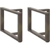 Kavos staliuko kojelės, 2 vnt., juodos, 60x25x(42-43) cm, plienas