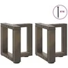 Kavos staliuko kojelės, 2 vnt., juodos, 30x25x(30-31) cm, plienas