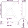 Kavos staliuko kojelės, 2 vnt., natūralus plienas, 40x(30-31,3) cm, plienas