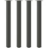 Baro stalo kojos, 4 vnt., antracito spalvos, 110-112 cm, plienas