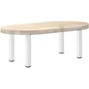 Kavos staliuko kojelės, 4 vnt., baltos, 42-44 cm, plienas
