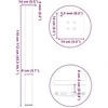 Baro stalo kojos, 4 vnt., juodos, 110-112 cm, plienas