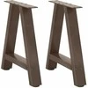 Kavos staliuko kojelės, A formos, 2 vnt., 50x(42-43) cm, plienas