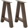 Kavos staliuko kojelės, A formos, 2 vnt., 38x(42-43) cm, plienas