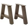 Kavos staliuko kojelės, A formos, 2 vnt., 40x(30-31) cm, plienas