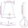 Valgomojo stalo kojelės, 2 vnt., baltos, 70x(72-73) cm, plienas, A formos
