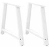 Valgomojo stalo kojelės, 2 vnt., baltos, 100x(72-73) cm, plienas, A formos
