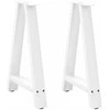 Valgomojo stalo kojelės, 2 vnt., baltos, 60x(72-73) cm, plienas, A formos