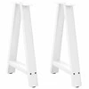 Valgomojo stalo kojelės, A formos, 2 vnt., baltos, 50x(72-73) cm, plienas