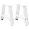Kavos staliuko kojelės, A formos, 2 vnt., baltos, 40x(30-31) cm, plienas
