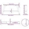 Kavos staliuko kojelės, 2 vnt., baltos, 60x(30-31) cm, plienas, A formos