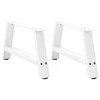 Kavos staliuko kojelės, 2 vnt., baltos, 60x(30-31) cm, plienas, A formos