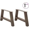 Kavos staliuko kojelės, A formos, 2 vnt., 60x(30-31) cm, plienas