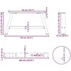 Kavos staliuko kojelės, A formos, 2 vnt., 60x(30-31) cm, plienas
