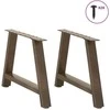Kavos staliuko kojelės, A formos, 2 vnt., 60x(42-43) cm, plienas