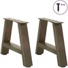 Kavos staliuko kojelės, A formos, 2 vnt., 30x(30-31) cm, plienas