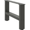 Kavos staliuko kojos, antracito spalvos, 2 vnt., 50x(30-31) cm, plienas