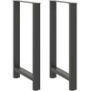 Baro stalo kojos, antracito spalvos, 2 vnt., 60x(100-101) cm, plienas