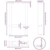 Kavos staliuko kojelės, balta, 2 vnt., 38x(42-43)cm, plienas
