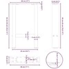 Kavos staliuko kojelės, balta, 2 vnt., 28x(42-43)cm, plienas
